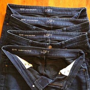 4 size 30/10 Loft blue indigo jeans